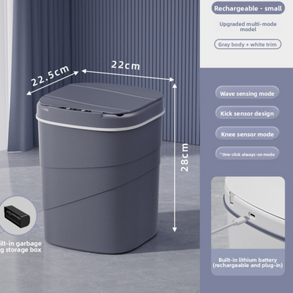 Smart Sensor Trash Can Automatic Lid Large Capacity Kitchen Bathroom