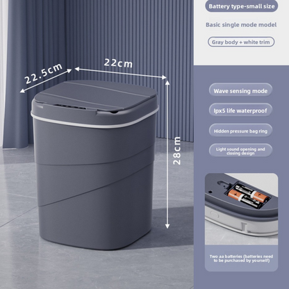 Smart Sensor Trash Can Automatic Lid Large Capacity Kitchen Bathroom
