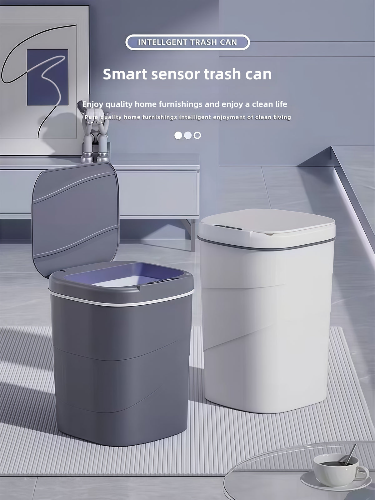 SensaFlow® Smart Sensor Trash Can Automatic Lid