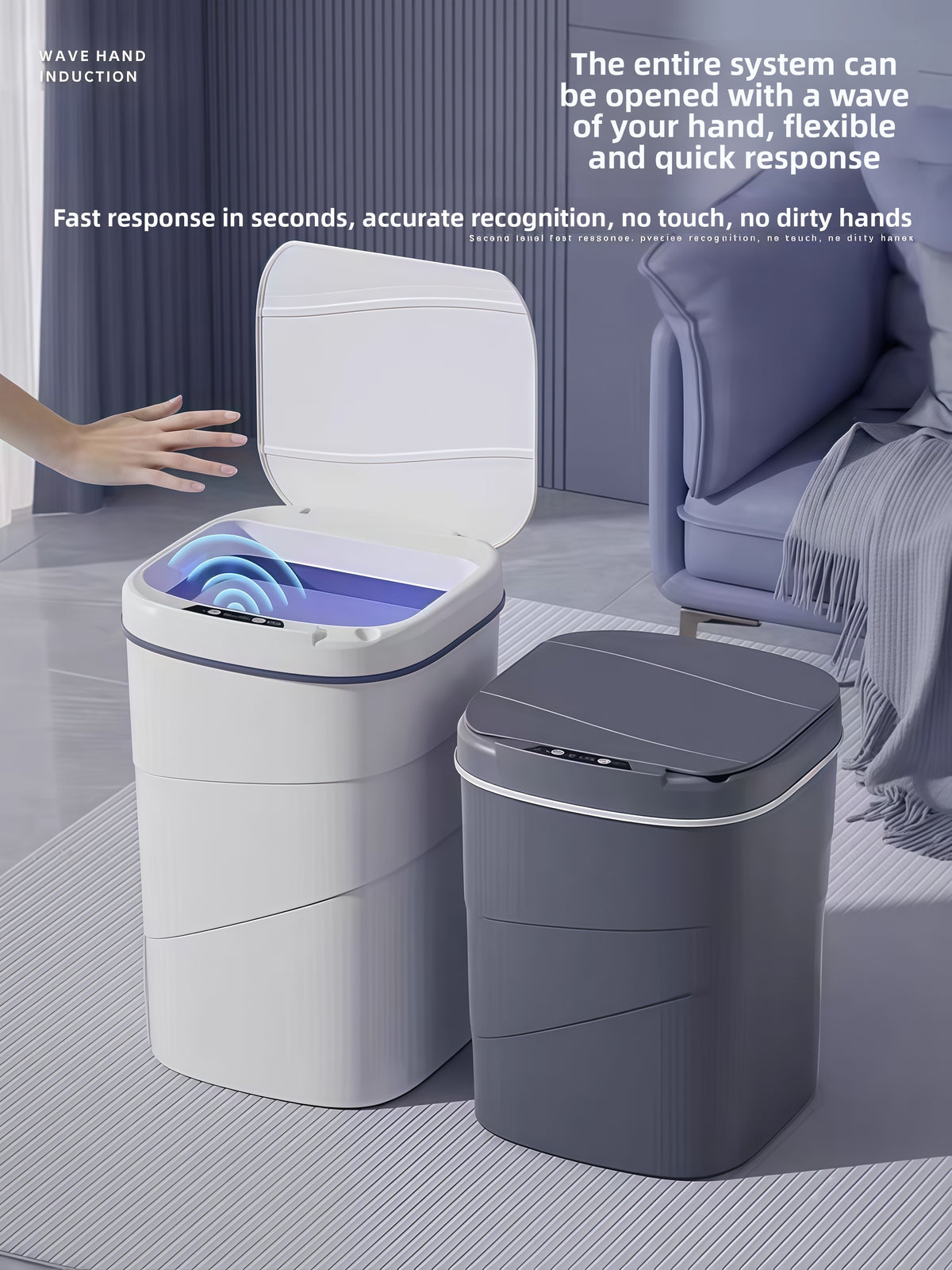 SensaFlow® Smart Sensor Trash Can Automatic Lid