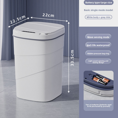 Smart Sensor Trash Can Automatic Lid Large Capacity Kitchen Bathroom