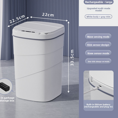 Smart Sensor Trash Can Automatic Lid Large Capacity Kitchen Bathroom